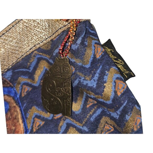 Laurel Burch Azul Crossbody Bag LB5361 With Cat Design & Adjustable Strap - Picture 8 of 10